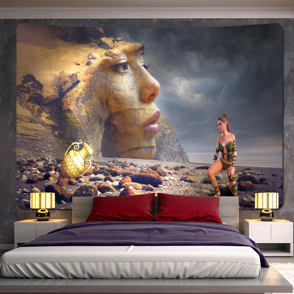 Nigikala scene home decoration printing large size tapestry hippie bohemian decoration background wall sofa blanket