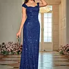 Women's High Waisted Sequin Evening Dress Fishtail Long Dress Gowns