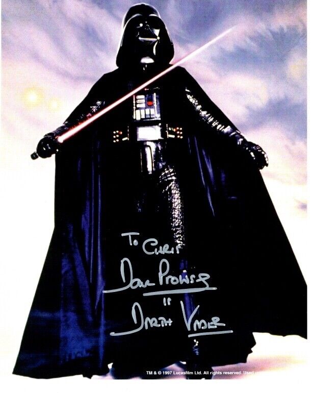 David Prowse Autographed Photo Poster painting Actor Darth Vader