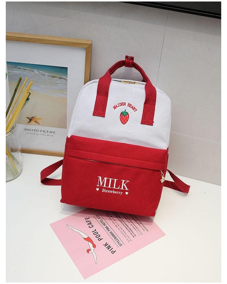 6 Colors Harajuku Milk Printing Backpack SP1812106