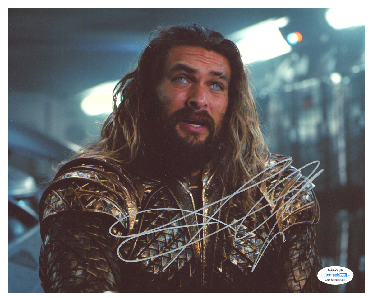 Jason Momoa SIGNED 10X8 Photo Poster painting Aquaman Genuine Signature AFTAL ACOA TPA (7467)