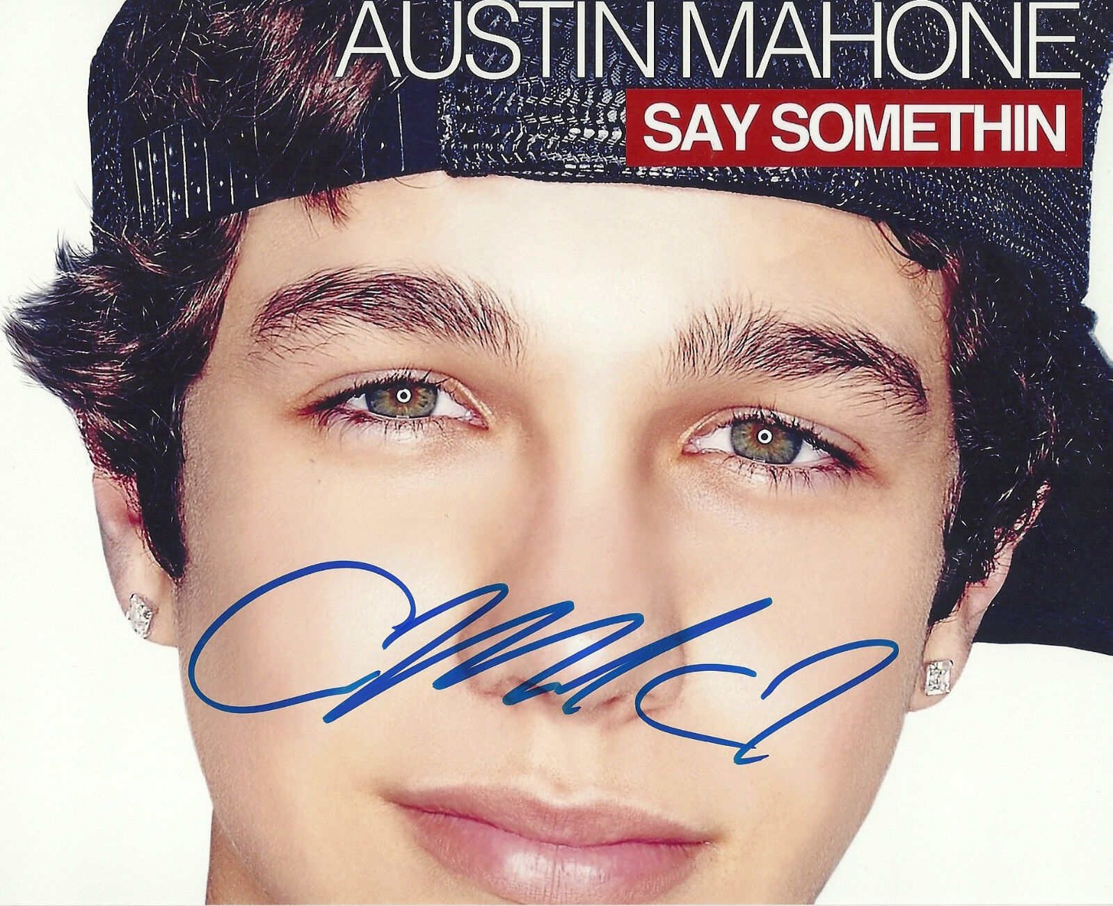 AUSTIN MAHONE 'SAY SOMETHIN' 11:11 SIGNED 8X10 PICTURE B