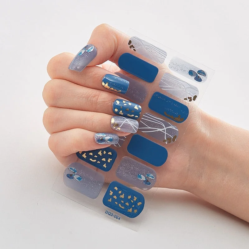 Patterned Nails With Creative Nail Polish Nail Polish Stickers Temporary Tattoos Kids Nails Art Decoration Nail Strips Shiny