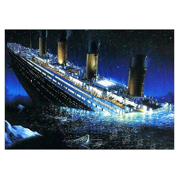 (Multi-Taille) Titanic - Complète Rond / Carré Peinture au Diamant  30*40cm/40*50cm