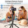 Automatic Face Tracking Tripod 360 Degree Rotation with Stand, Android and iPhone Tripod Holder with Remote and Gesture Control, No App Required, Built-in Tracking Camera Selfie Stick Tripod for Vlog Video Recording Tiktok