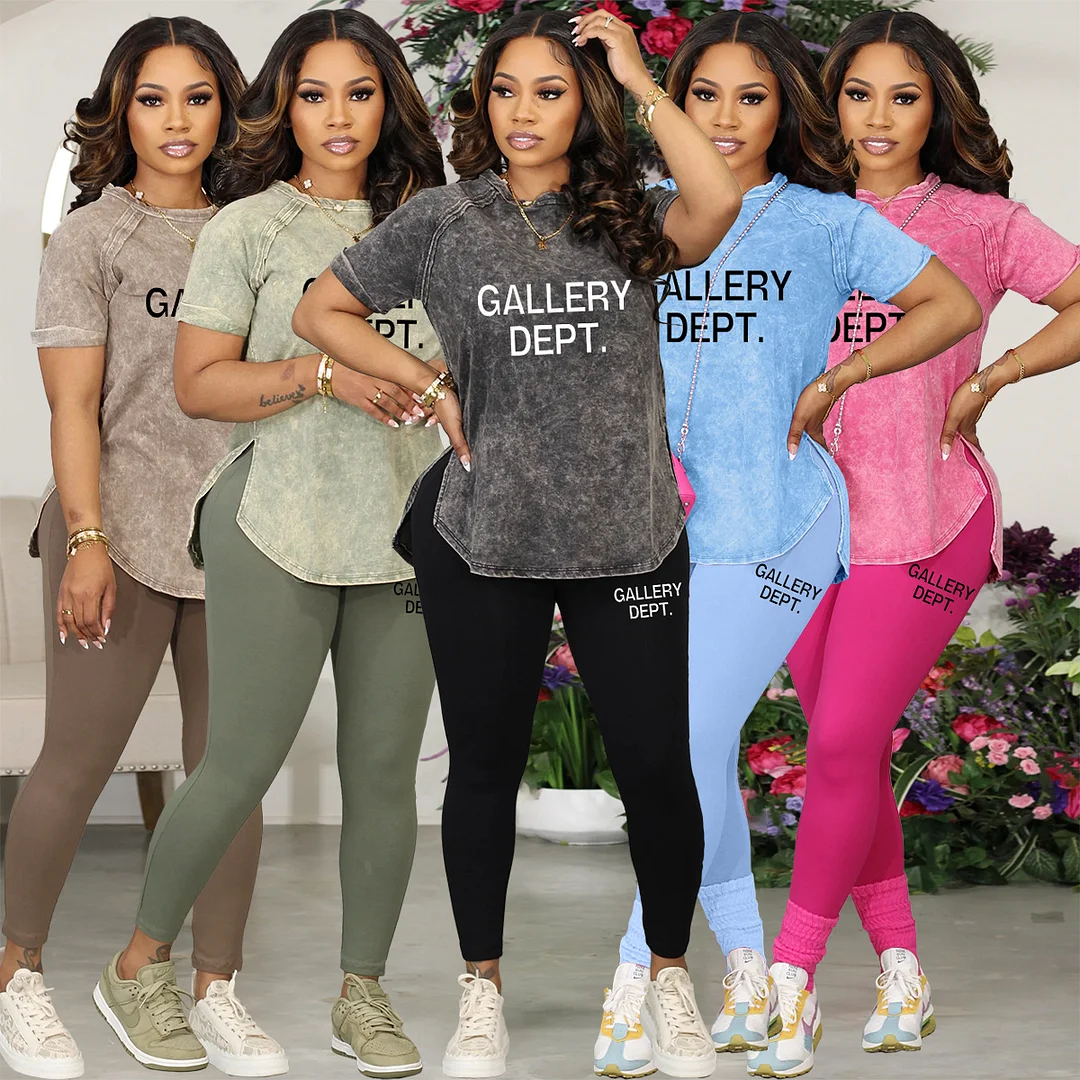 Letter Print Casual Sports Two-piece Suit | IFYHOME