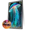 5D DIY Full Round Drill Diamond Painting Stained Glass Jellyfish Kit Decor(Y915)