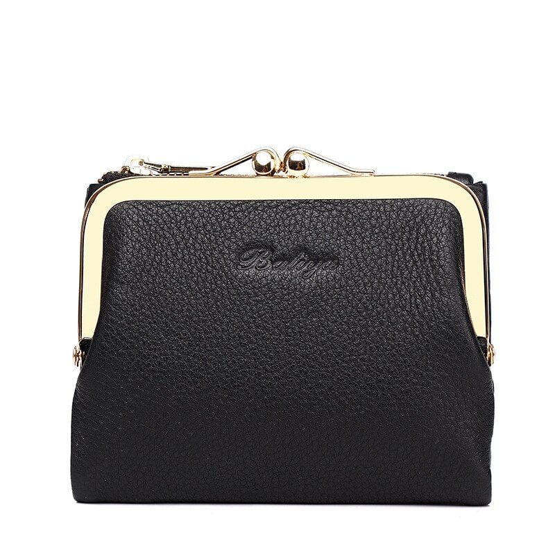 Pongl Designer Women Wallets 2022 Cow Leather Coin Purse Small Money Bag Vintage Genuine Leather Card Holder carteras