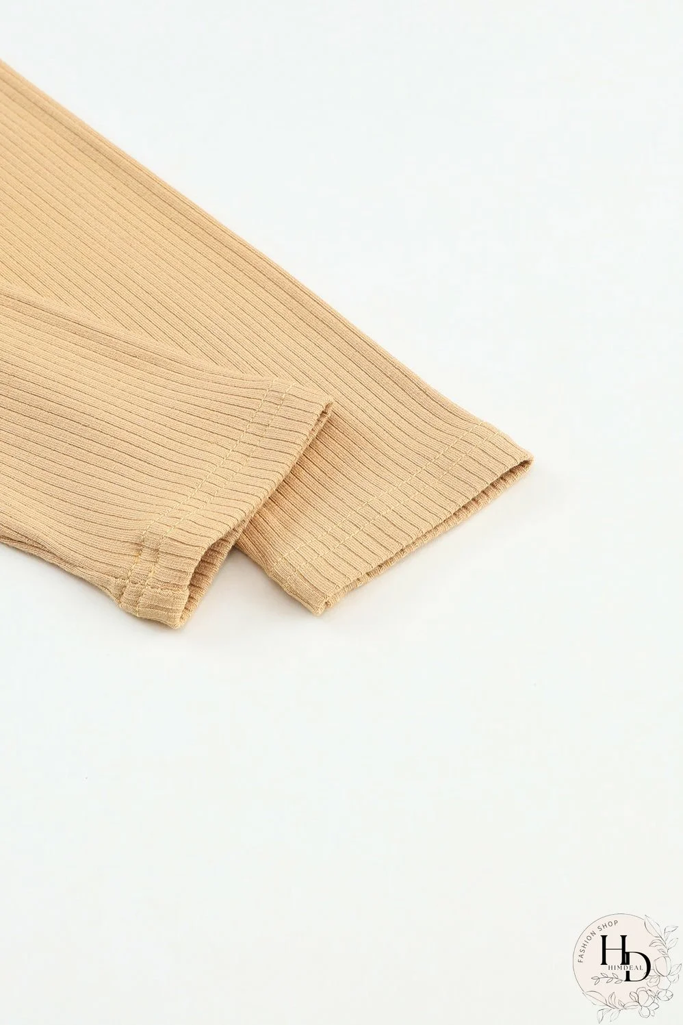 Trendy Ribbed Mock Neck Top