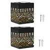 Solar Powered Deck Step Stair Lights Mandalas Theme Waterproof Fence Light Decorative Mandalas Lights for Garden Post Patio Backyard Yard Decor