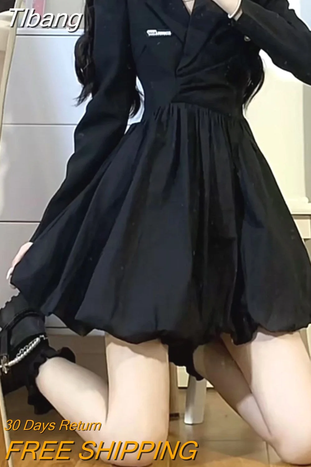 Tlbang Fashion Sweet Y2K Dress Women College Style Designer Slim Party Mini Dress Female High Waist Harajuku Dress Autumn 2023