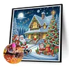 Weihnachtsstimmung Haus - runder Bohrer Diamantmalerei - 30*30cm