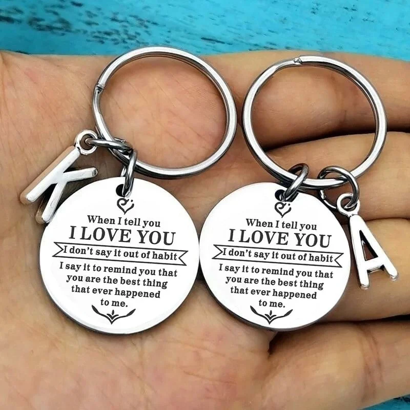 ⇝💓 ( Best Father Mother Gift ) When I tell you I LOVE YOU Keychain