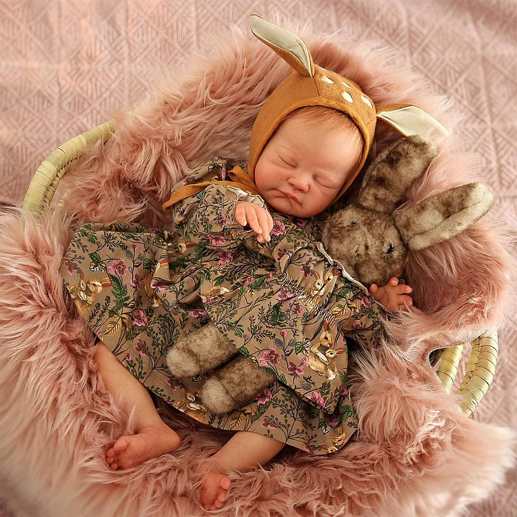  [Heartbeat💖 & Sound🔊] [New] 20" Realistic Reborn Baby Doll Sleeping Girl Dilisy Newborn Painted Hair Baby Doll - Reborndollsshop®-Reborndollsshop®