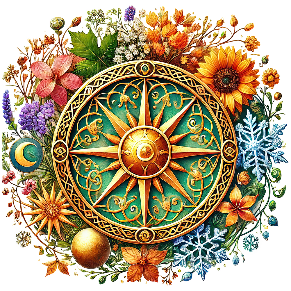 Magic Flower 40*40cm(canvas) full round drill diamond painting