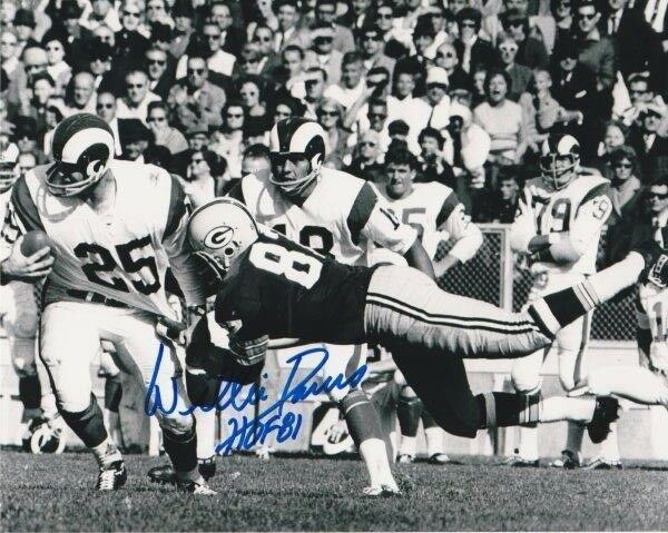 WILLIE DAVIS Signed Green Bay Packers 8 x 10 Photo Poster painting Autographed