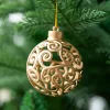 Golden Christmas's Tree Hollow Hanging Decor Balls