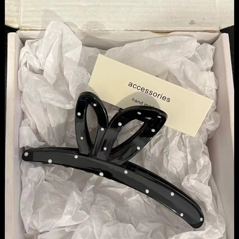 Women’s Casual Sweet Minimalist Bow Knot Arylic Hair Claws