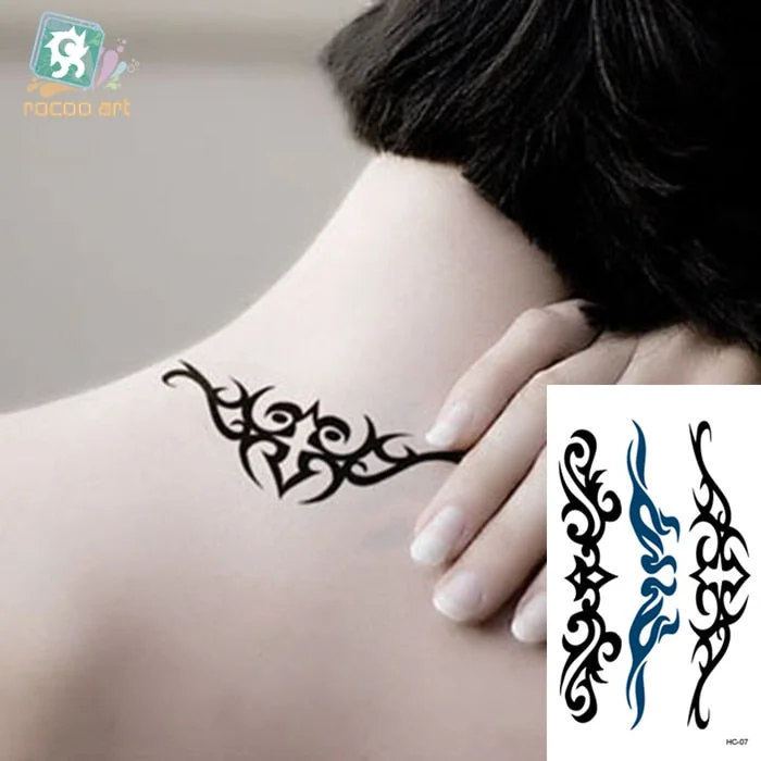 Small Temporary Tattoo Sticker G-dragon Same Black Smiling face Cat Star Pattern Water Transfer Body Art Fake Tatoo Women