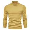 Men's Turtleneck Casual Solid Color Pullover Sweater