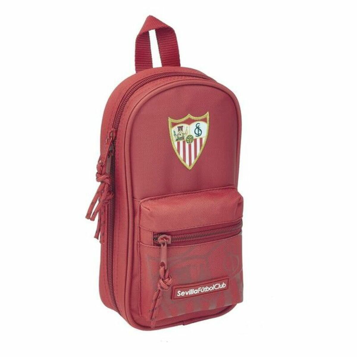 Backpack Pencil Case Sevilla F&uacute;tbol Club Red 12 x 23 x 5 cm