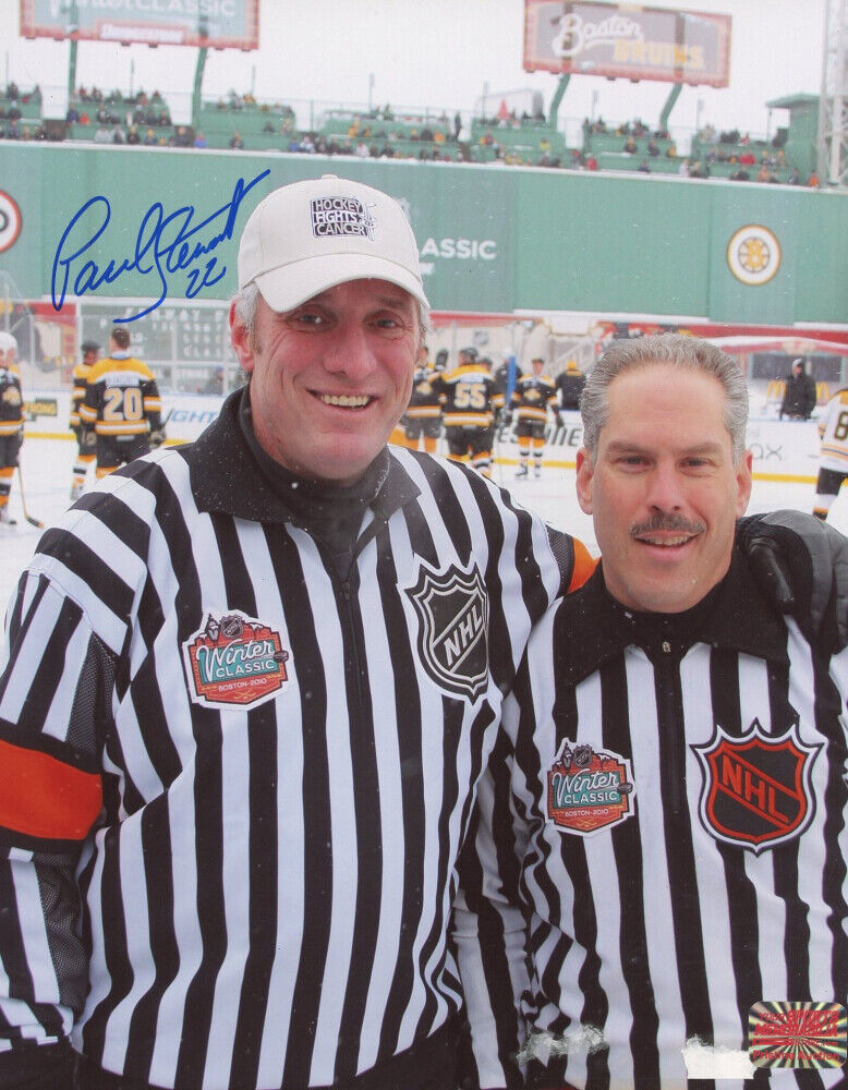 2018 HOF Paul Stewart Signed 8x10 Photo Poster painting (YSMS COA) NHL Hockey Player & Referee