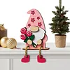 Wooden Valentines Gnome Figurines Decoration with Dangling Legs for Home Office
