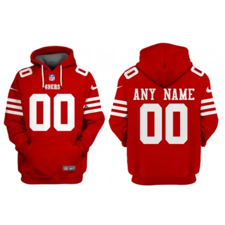 Men's San Francisco 49ers Active Player Custom Red Alternate Pullover Hoodie JTVQ