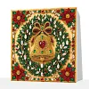 Xmas Wreath Framed Special Shape Diamond Painting Kit 25x25cm