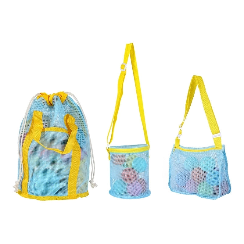 New Color Matching Children’s Toy Bag Shell Storage Bag Travel Beach Bag Hollow Transparent Beach Bag