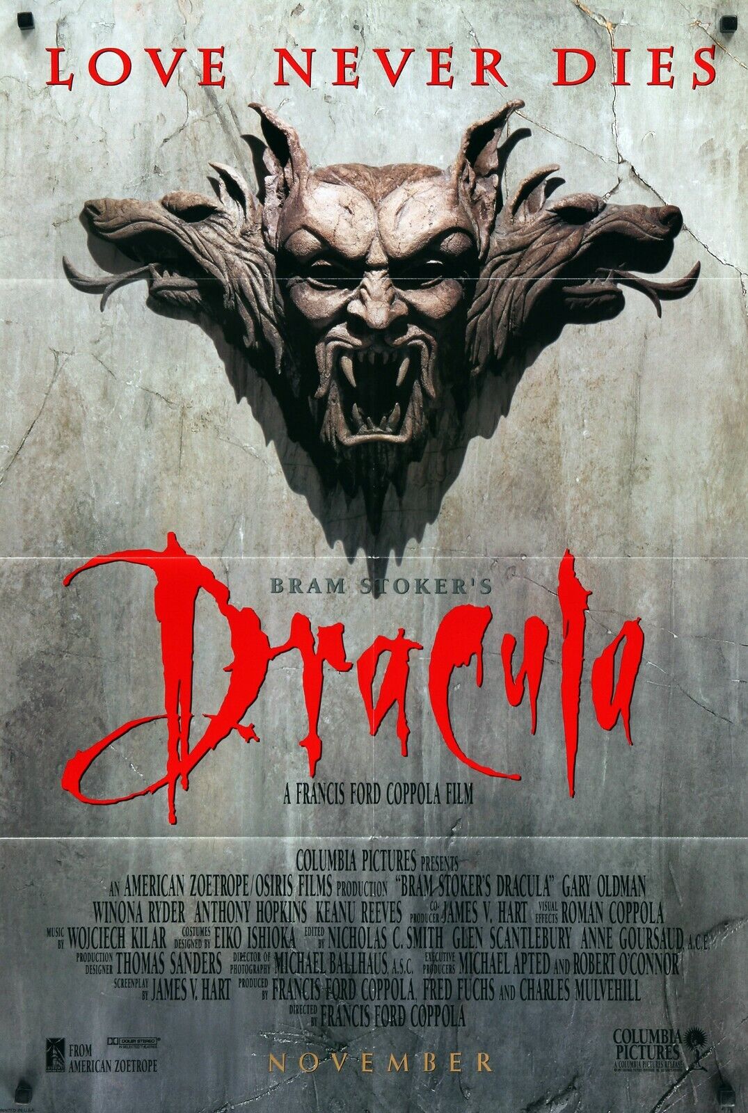 Bram Stokers Dracula A4 Glossy Movie Poster | Horror Movies | Version 2