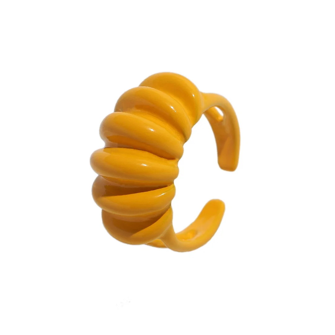 Dvacaman 2021 New INS Trendy Colorful Dripping oil Geometric Rings Candy Color Hand Painted Irregular Open Rings Female Jewelry