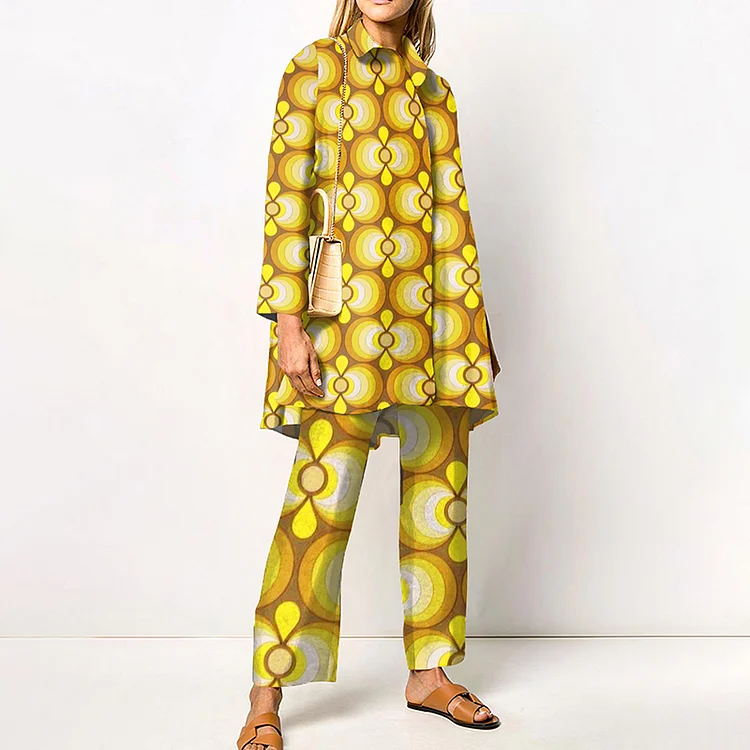 Polka Dot Long Sleeve Two Piece Set