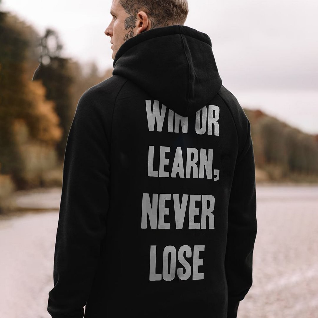 UPRANDY Win Or Learn Never Lose Men's Hoodie -  UPRANDY