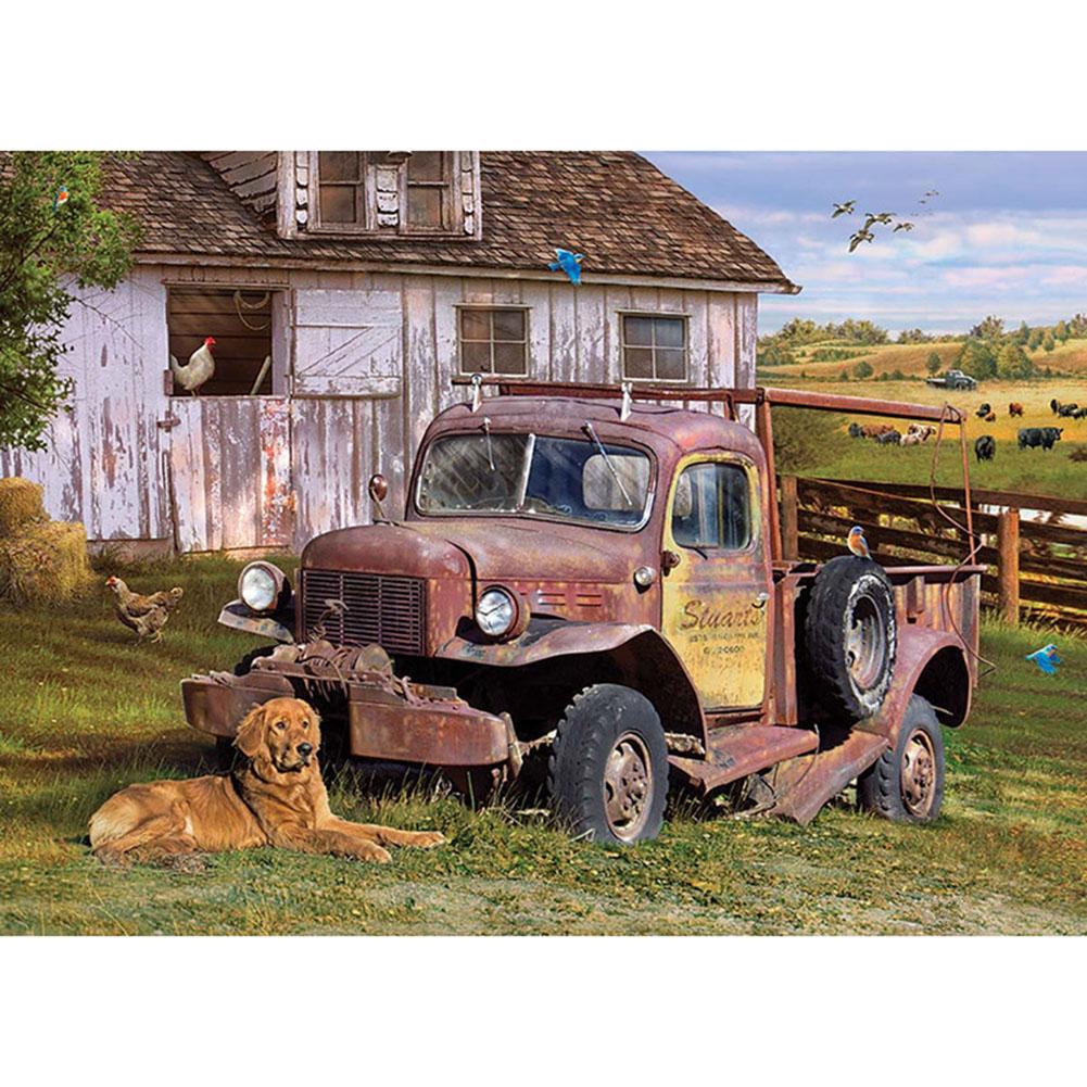 

40*30CM Square Drill Diamond Painting-Rural Landscape, 501 Original