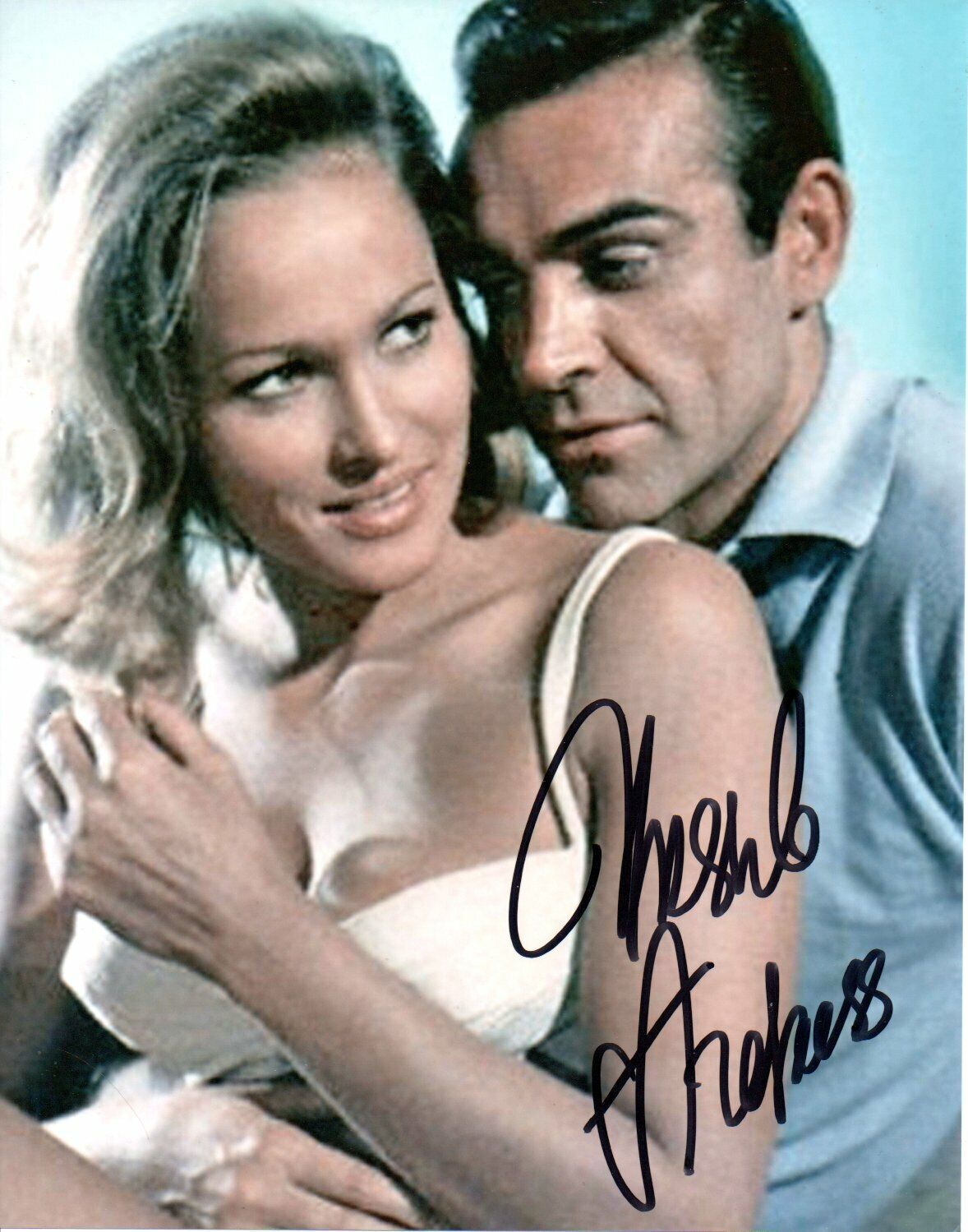 Genuine Hand Signed Ursula Andress Dr No Photo Poster painting 10 x 8 Photo Poster painting  James Bond COA