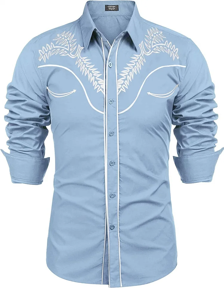 Embroidered Cowboy Button Down Shirt (US Only) QueenFunky