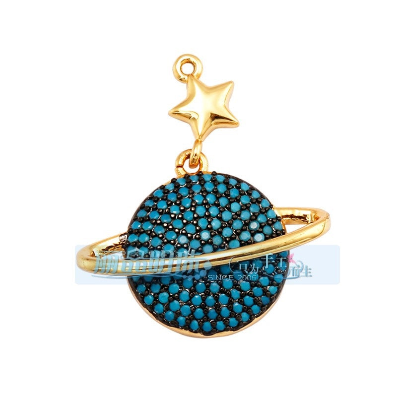 1 Piece Copper Geometric Heart Shape Snowflake Pendant Jewelry Accessories