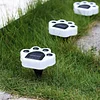 4 Pack LED Bear Paw Light Solar Light Warm White Color Light, Solar Bear Paw Light Outdoor Waterproof, Solar Ground Light Garden Lawn Landscape Path Light Bear Paw Light Animal Footprint Garden Light