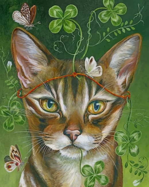 

Cat And Butterfly – Paint By Numbers - 40*50CM, 501 Original