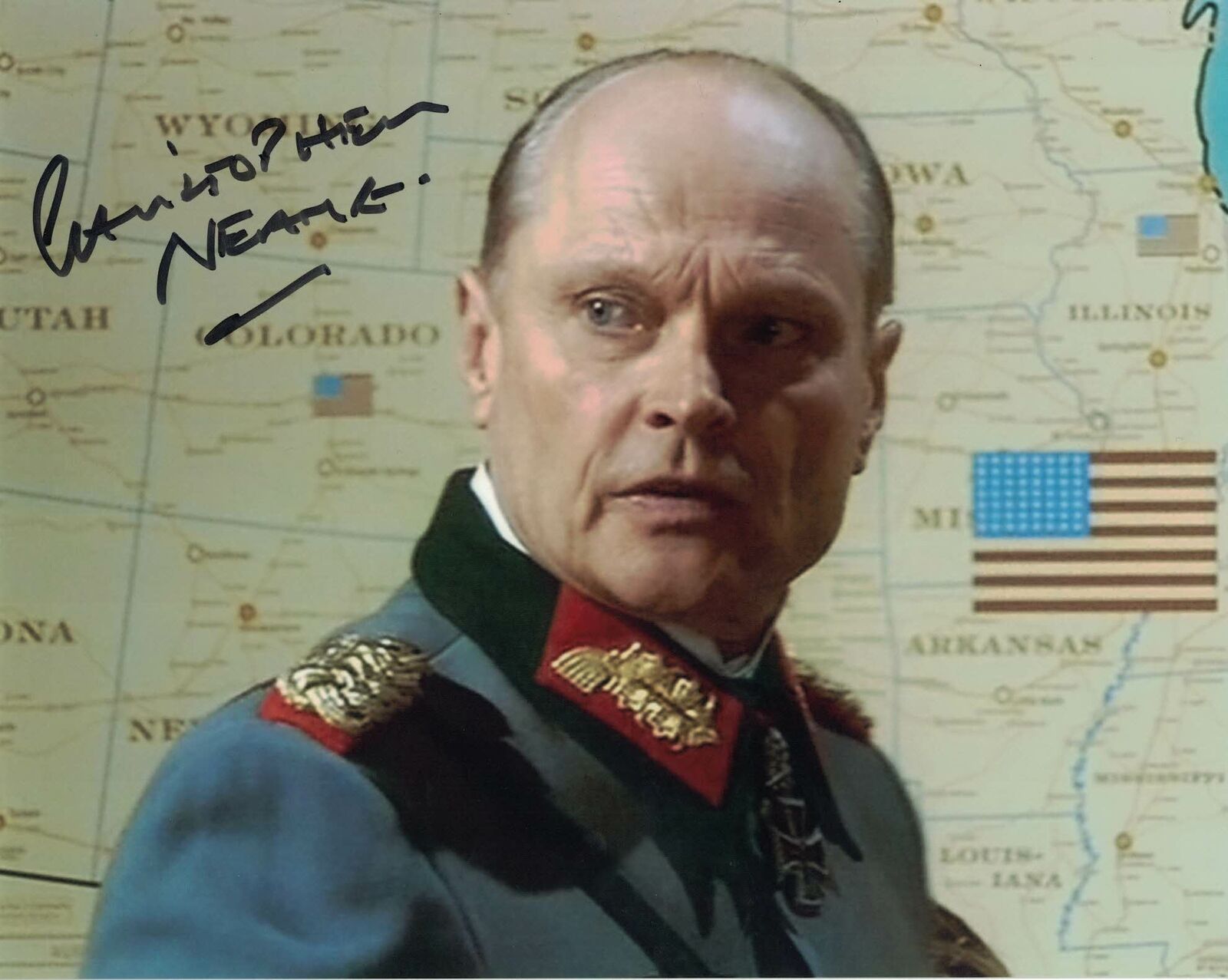 CHRISTOPHER NEAME - Gen in Enterprise Stormfront hand signed 10 x 8 Photo Poster painting