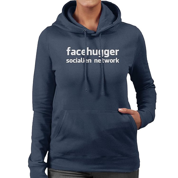 Alien Facehugger Facebook Mashup Women's Hooded Sweatshirt