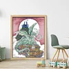 >SALE<Embroidery Cotton Thread 14CT Print Castle Guardian Cross Stitch Kit 40x49cm