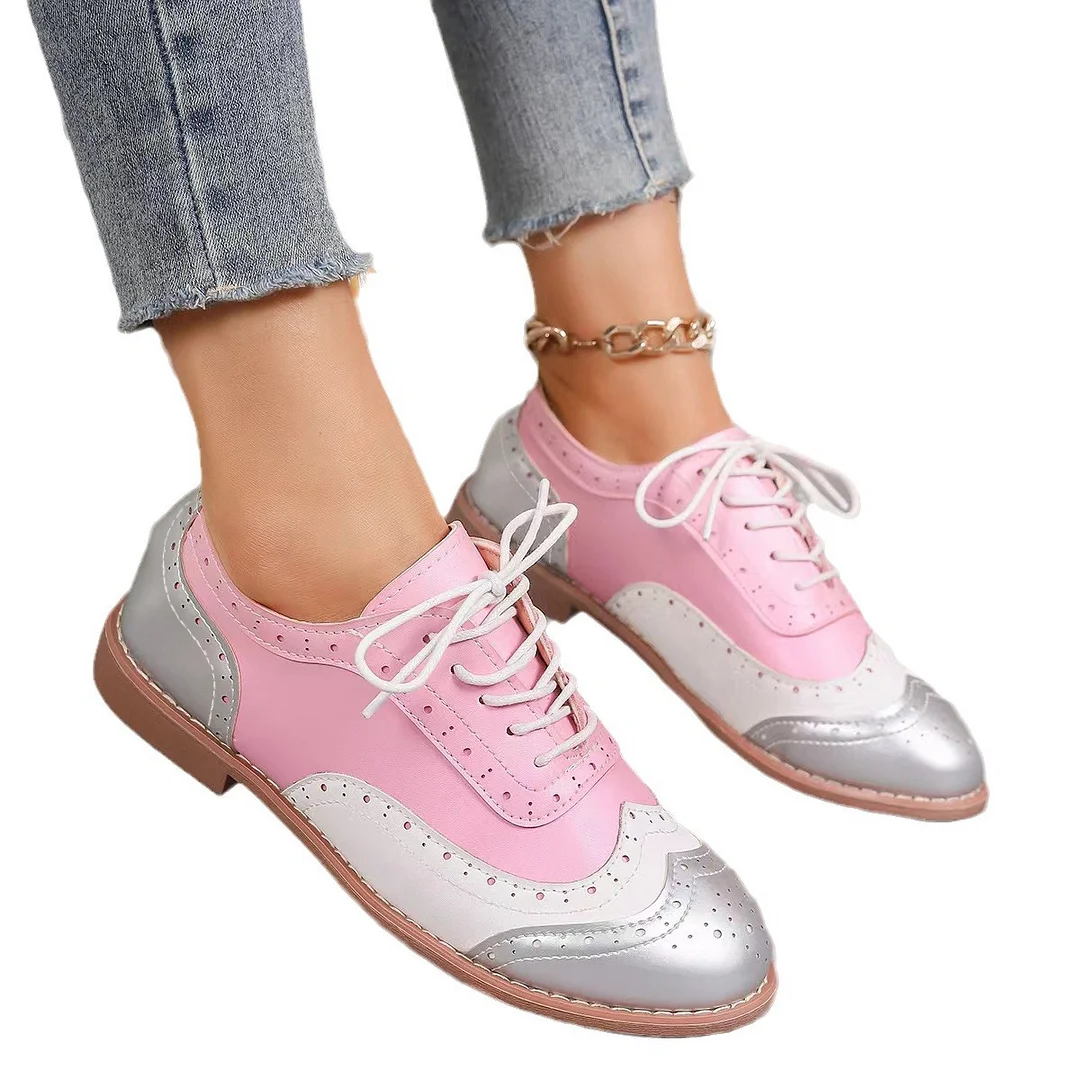 Yyvonne Spring And Autumn Of 2025 Burning Brock Single Shoes Women's Large Size Thrombotic With Round Head Single Shoes