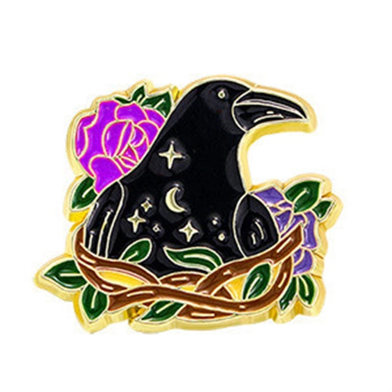 Casual Cartoon Style Cute Crow Animal Parrot Alloy Unisex Brooches