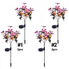 2 Pack Solar Butterfly Stake Light LED Garden Light Auto On/Off for Yard Pathway