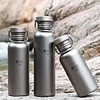 Pure titanium outdoor sports water bottle, large-capacity single-layer lightweight titanium water bottle for cycling, mountaineering, travel, portable and camping