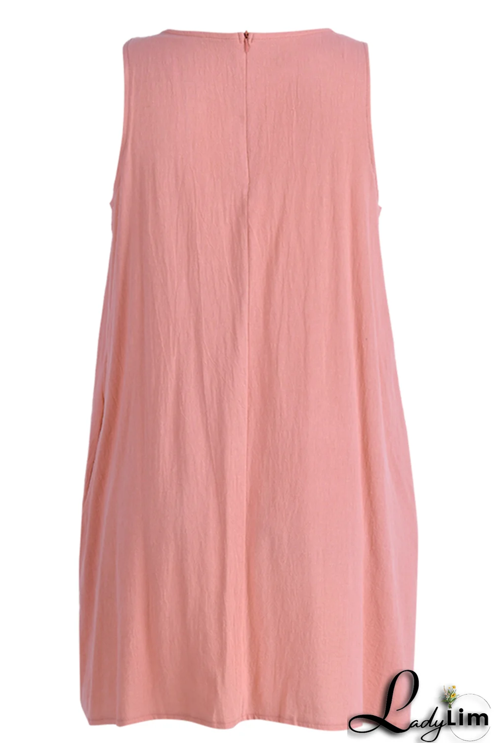 Yellow Casual Solid Patchwork O Neck Straight Dresses