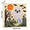 DIY Pre-Framed Halloween Ghost Button Art Canvas Kit
