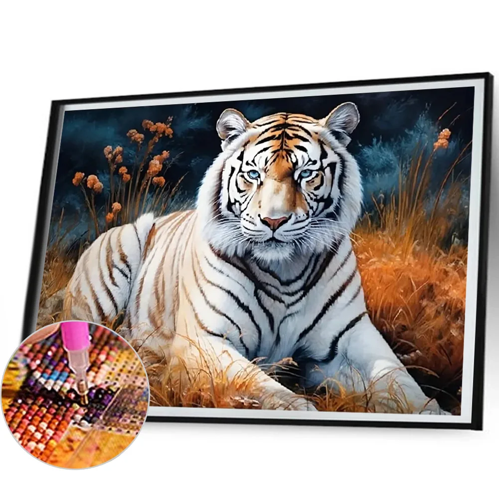 Diamond Painting - Full Round Drill - Tiger(Canvas|50*40cm)